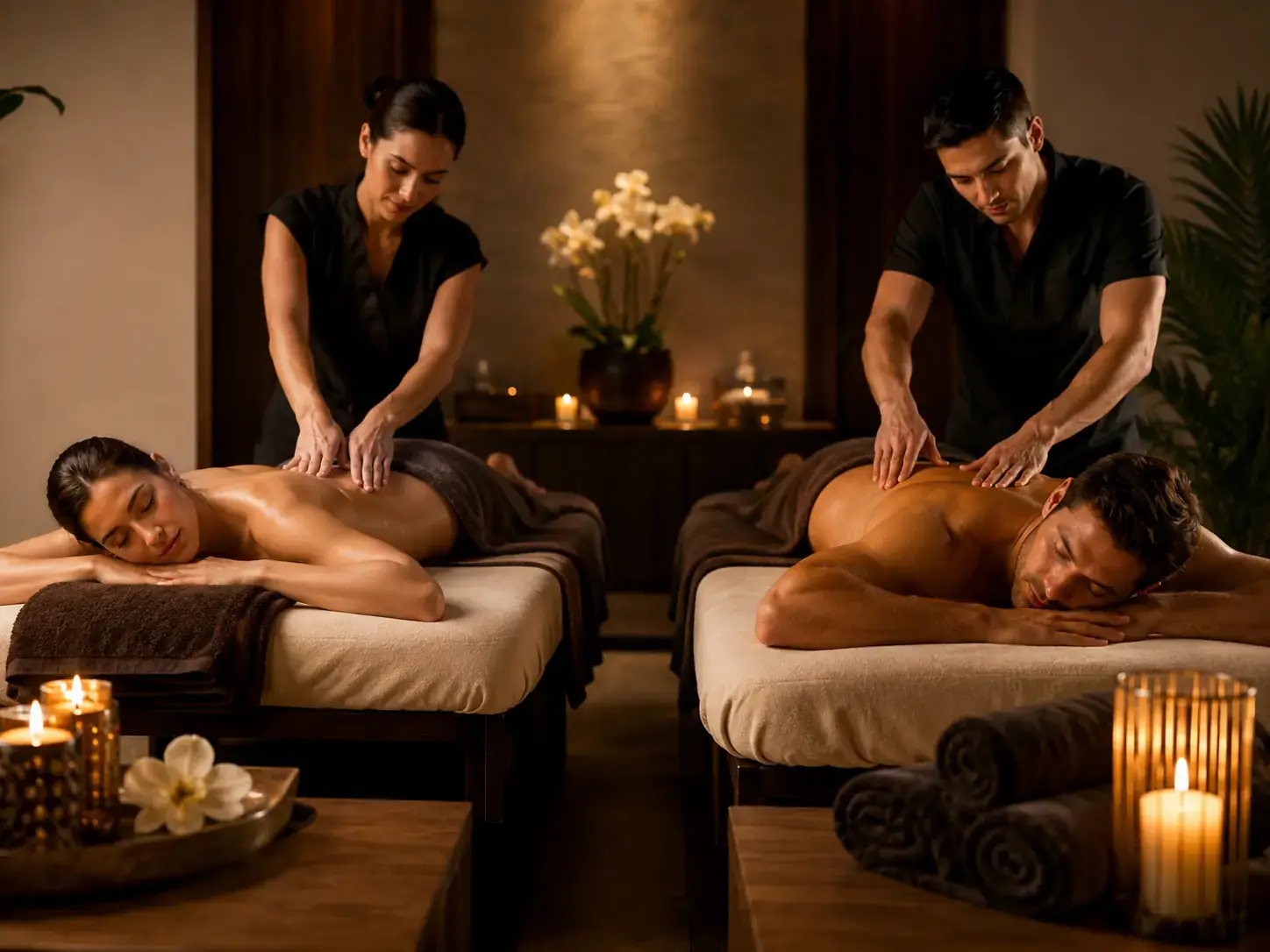 Couples massage in a private room at Prestige Massage Therapy in Knoxville TN
